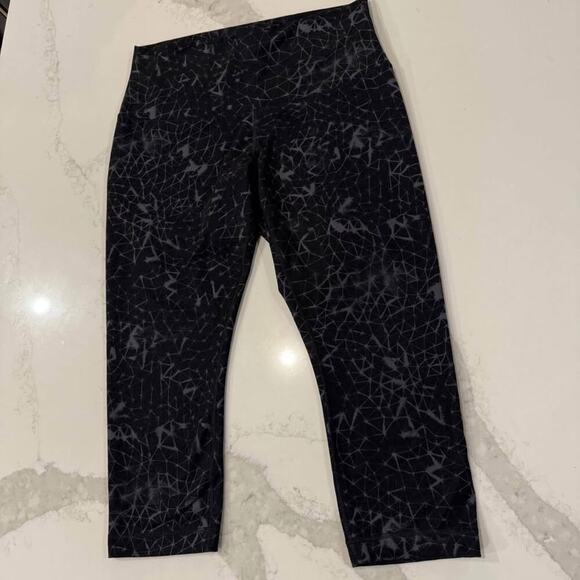 Lululemon Wunder Under Crop II Full-On Luon RollDown Womens 10 Star Crushed Coal - Picture 2 of 9